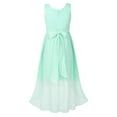thumbnail image 2 of iEFiEL Kids Girls Sleeveless Sparkly Rhinestone High-low Hem Dress for Birthday Party Mint Green-A 8, 2 of 7