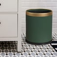 thumbnail image 6 of Open Top Trash Can Kitchen Trash Bin Dustbin Rustic Waste Container Waste Can Garbage Can for Home Dining Room Dorm Farmhouse Deep Green, 6 of 8
