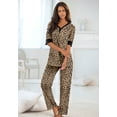 thumbnail image 4 of Dreams & Co. Plus Size Printed Henley PJ Set, 4 of 6