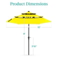 thumbnail image 7 of Best Choice Products 10ft 3-Tier Solar Patio Umbrella w/ 24 LED Lights, Tilt Adjustment, Easy Crank - Yellow, 7 of 7