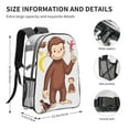 thumbnail image 2 of Curious George Clear Backpack 16 Inch Large Capacity PVC Transparent Laptop Bags for Adults, See Through Clear Bookbag for School Sports Work Travel College, 2 of 7