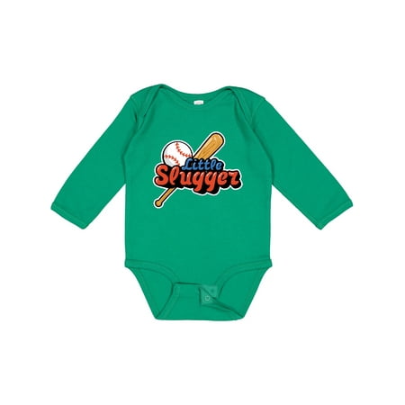 

Inktastic Little Slugger Gift Baby Boy or Baby Girl Long Sleeve Bodysuit