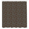 thumbnail image 3 of Ambesonne Brown and Blue Shower Curtain, Circular Design, 69"Wx70"L, Brown Pale Blue, 3 of 3