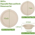 thumbnail image 2 of 300 Pcs Disposable Paper Plates and Bowls Bulk, 2 of 6