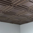 thumbnail image 5 of FASÄDE Coffer Decorative Vinyl 2ft x 2ft Lay in Ceiling Panel in Argent Bronze(5 Pack), 5 of 5
