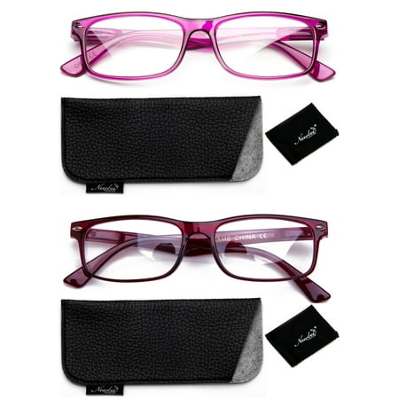 Newbee Fashion- Men Women Non Prescription Fashion Clear Lens Glasses Rectangular (Best Frames For Prescription Sunglasses)