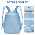 thumbnail image 4 of KOITHOT Mesh Backpack Heavy Duty, Stadium Approved Multi-Pocket Beach Backpacks for Adults, See Through Transparent Mesh Bookbag for School & Travel(Blue), 4 of 7