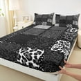 thumbnail image 3 of Homewish Cheetah Print 3pcs Twin Sheet Sets for Boys Girls,Animal Print Twin Fitted Sheet,Geometric Plaid Breathable Flat Sheet,Super Cozy Room Decor, 3 of 7