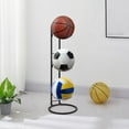 thumbnail image 6 of Ball Storage Rack, Vertical 3 Stack Removable Display Stand, Garage Sports Organizer For Volleyball Football Basketball, Carbon Steel With Stoving Varnish, No Screw Installation, Space Saving, 6 of 7