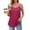 Hot Pink, variant on DJskiyers Plus Size Tank Top for Women Adjustable Spaghetti Strap Camisole Summer Basic Undershirts