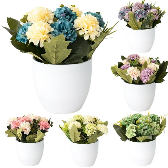 SPRING PARK Artificial Potted Plants Mini Fake Plants,Bonsai Potted Faux Decorative Grass Plant with Pot for Home Decor, Indoor, Office, Desk, Wedding Decoration