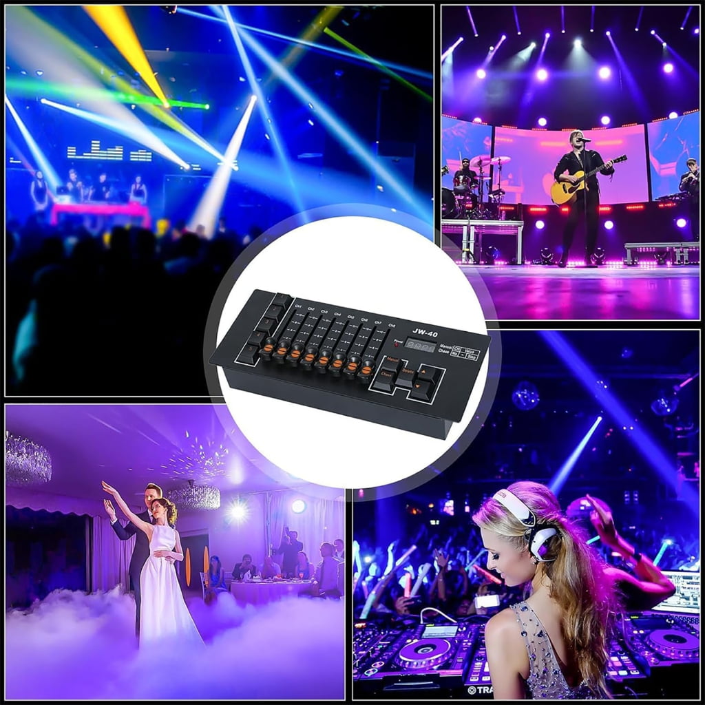 AOOOWER Small DMX512 Mini Lighting Controller Build In Rechargeable Battery Type C Port
