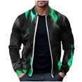 thumbnail image 2 of LOVZFMLL Jackets for Men Pullover Sweater Stand Collar Elastic Solid Color Half Sweater For Men Stand-up Collar Sweater, 2 of 4