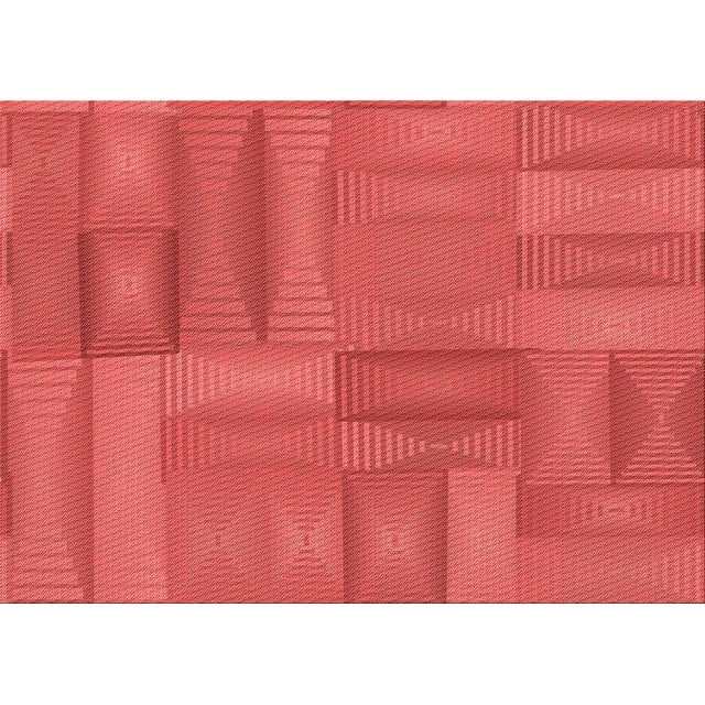 Ahgly Company Tapis d'Intérieur Rectangulaires Transitionnels Rouges Lavables à la Machine, 5 Pieds x 8 Pieds
