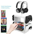 thumbnail image 2 of Multifunctional Game Disk Storage Tower Holder for PS5,Game Disk Rack and Controller/Headset Stand Holder Compatible with Xbox Series X/Switch/PS4-White, 2 of 7
