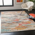 thumbnail image 3 of SAFAVIEH Madison Orlando Abstract Distressed Area Rug, Ivory/Multi, 5'3" x 7'6", 3 of 8