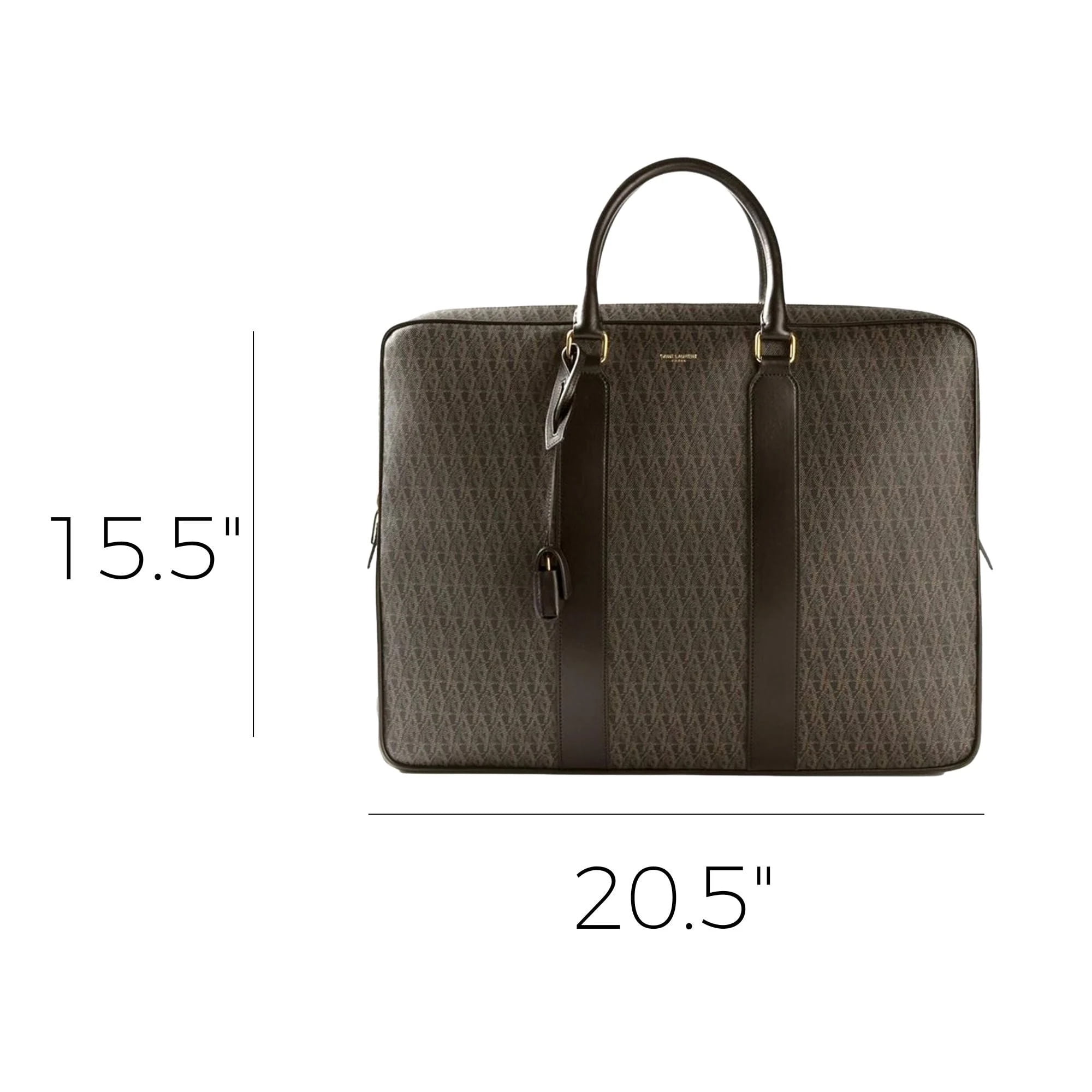 Saint Laurent Toile Classic Monogram 24 Hr Logo Briefcase Luggage 3436 –  ZAK BAGS ©️
