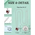 thumbnail image 6 of VESITIM Infinite Heart Pendant Sterling Silver Butterfly Necklace for Women Jewelry Gift with Birthstone January Created Garnet, 6 of 6