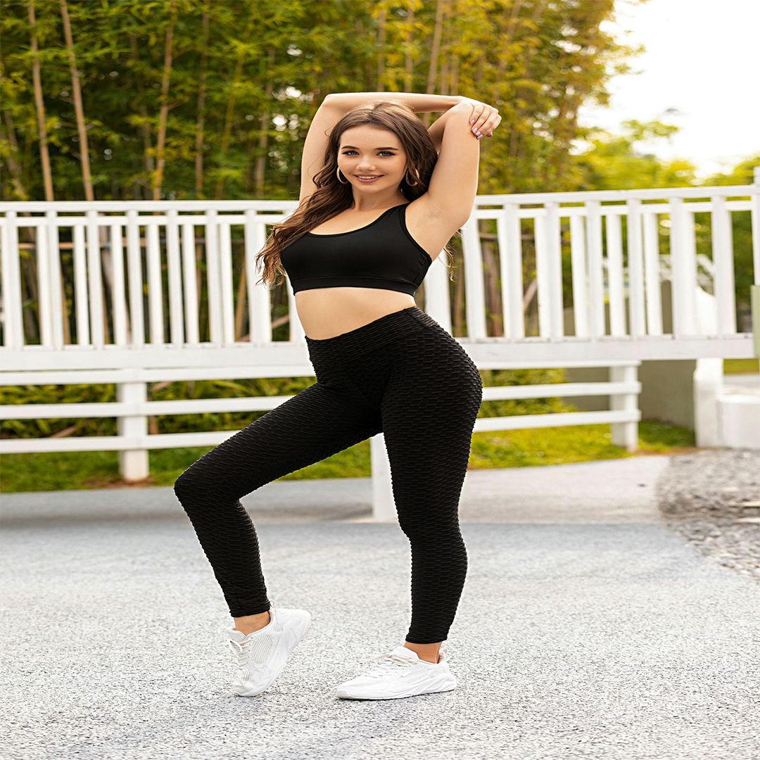 ZSBAYU Women Seamless Splicing Tight Yoga Suit 2 Piece Set High Waist Hip Lift Leggings Yoga with Short Sleeve Crop Tops
