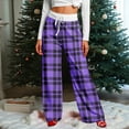 thumbnail image 4 of Outfmvch Lounge Pants Women Plaid Pants for Men Warm Pajamas for Men Women Pajama Pants Gingham Pants Plaid Pajama Pants Women Blanket Pants Purple Xl, 4 of 9