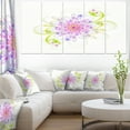 thumbnail image 1 of Purple Green Glowing Fractal Flower - Floral Canvas Art Print, 1 of 3