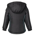 thumbnail image 4 of Coats for Girls Fleece Lined Hooded Colorblock Winter Puffer Jacket - Black (7), 4 of 8