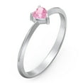 thumbnail image 3 of Heart Birthstone Ring - Pink Tourmaline (October), 3 of 6