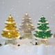 thumbnail image 3 of Adornos navideños Mini adorno de tarjeta navideña de escritorio árbol de Navidad brillante con juego de luces, 3 of 3