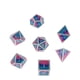 thumbnail image 4 of 7 juegos de dados poliédricos de aleación de zinc para juegos de rol, juegos de mesa y juegos de rol. rosa azul claro azul, 4 of 7