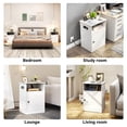 thumbnail image 6 of TC-Homeny Modern Nightstand with Charging Station, White, 6 of 11