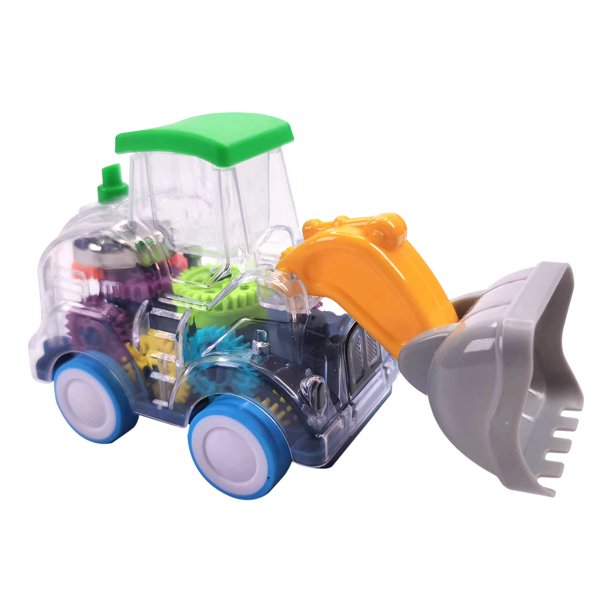 Coche de juguete transparente para niños pequeños Coche eléctrico Mecánico con pilas Coche de carreras de juguete con engranajes móviles de colores visibles, efectos de luz LED brillantes Wmkox8yii HAHFKSH669