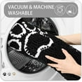 thumbnail image 6 of Softlife Chenille Dog Doormats Indoor Entrance,Pet Indoor Door Mats Washable for Mud Entry Indoor Doormat with Dog Paws Prints,30"x48",Black, 6 of 7