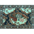 thumbnail image 1 of Ahgly Company Indoor Rectangle Persian Light Blue Traditional Area Rugs, 2' x 4', 1 of 4