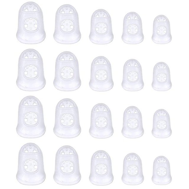 40 protectores de punta de dedo, 5 tamaños de tapas de dedo de ukelele, para guitarra Afortunado Sencillez