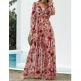 thumbnail image 1 of Women's Wild Lotus Ruffle Tiered Maxi Dress, 1 of 11
