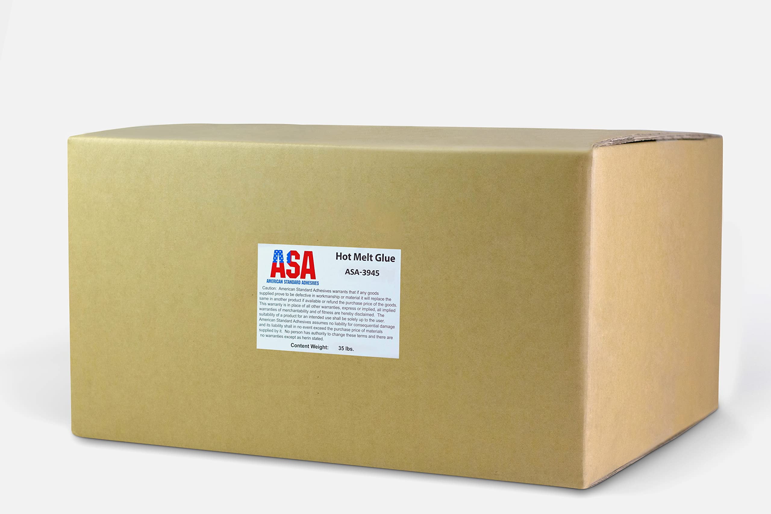 ASA High Strength Hot Melt Adhesive for Plastic, Furniture, Packaging & Construction, 35 lbs