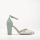 thumbnail image 1 of Lorraine - Zapatos de boda con encaje floral verde salvia verde 23 CM, 1 of 5