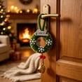 thumbnail image 5 of Christmas Door Handle Hanging Ornament, Festive Xmas Door Knob Hanger, Seasonal Wreath‑Style Decor for Front Door & Home Entryway, Rustic Farmhouse Christmas Tree Decorations 1Pc,Green, 5 of 6