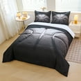 thumbnail image 5 of Koniroom 3Pcs Basketball Comforter Set Full/Queen Size, Black and Gray 3D Sports Bedding for Boys, Soft Microfiber, Black Gray, 5 of 9