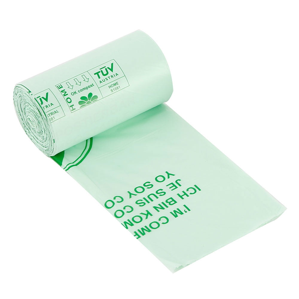 HOTBEST 100/50 Pcs Biodegradable Bin Bag Compostable Caddy Sack Liner