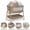 Khaki, variant on suihuooo 4-in-1 Rocking Baby Bassinet with Wheels and Storage Basket 7 Height Adjustable Mosquito Net for Newborn,Gray