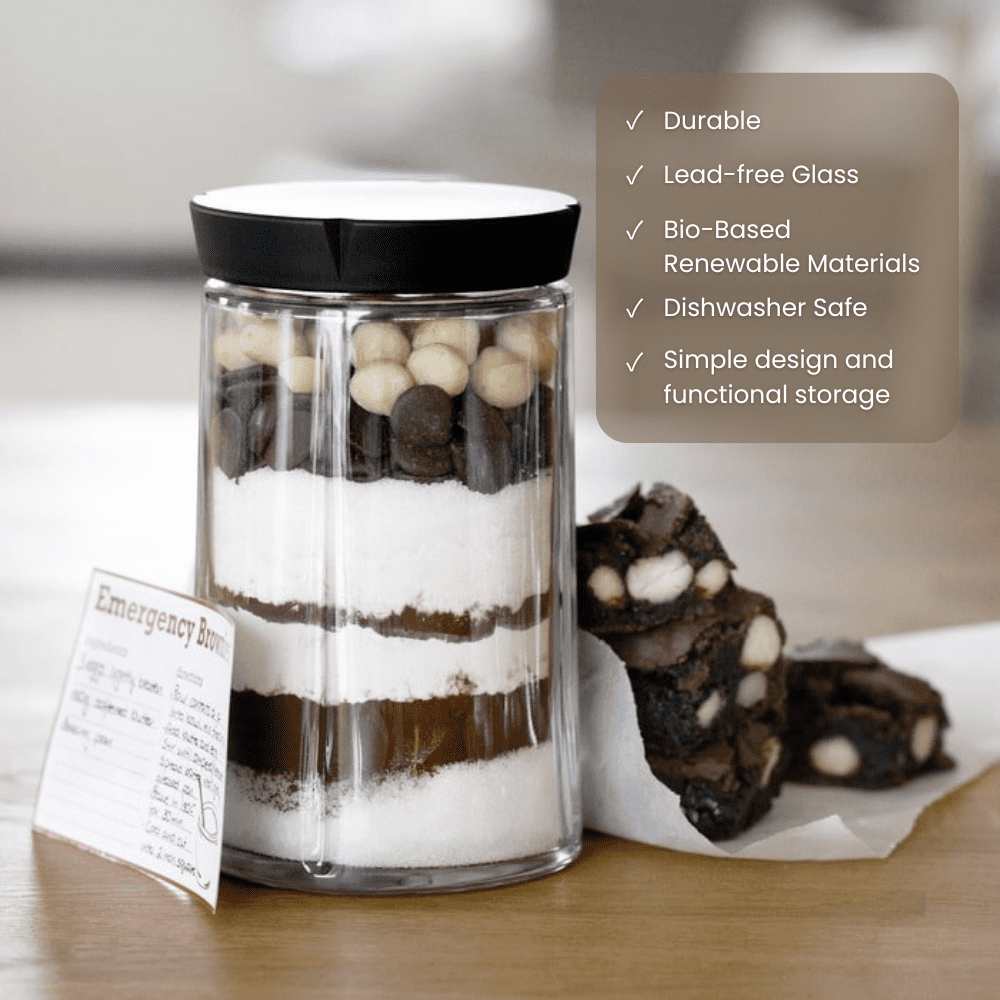 Rosendahl Grand Cru Storage Jar, 33.8 oz - 1 Piece, Clear/Black