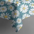 thumbnail image 5 of Blue Daisy Flower Floral Pattern Square Tablecloth,Waterproof Square Table Cover,Wipeable Spillproof Washable Table Cover for Home Kitchen Party Decor 60"x60"(152x152cm), 5 of 6
