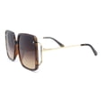 thumbnail image 3 of Classic Womens Butterfly Rectangle Oversize Fashion Sunglasses Tortoise - Brown, 3 of 4