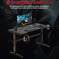 thumbnail image 3 of PayLessHere Gaming Desk PC Carbon Fiber Writing Desk Table with Cup Holder Headphone Hook, 3 of 7