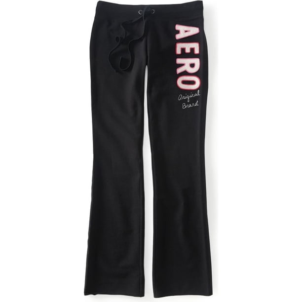 Aeropostale Aero Original Brand - Pantalones de chándal para mujer, color negro, XS Aeropostale Pantalones deportivos