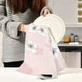 thumbnail image 6 of Kitchen Towels Cute Flower Pattern Cleaning Towel Absorbent Hand Towels Tea Towels for Home Restaurant Dish Clean 28" x 18", 6PCS, 6 of 7