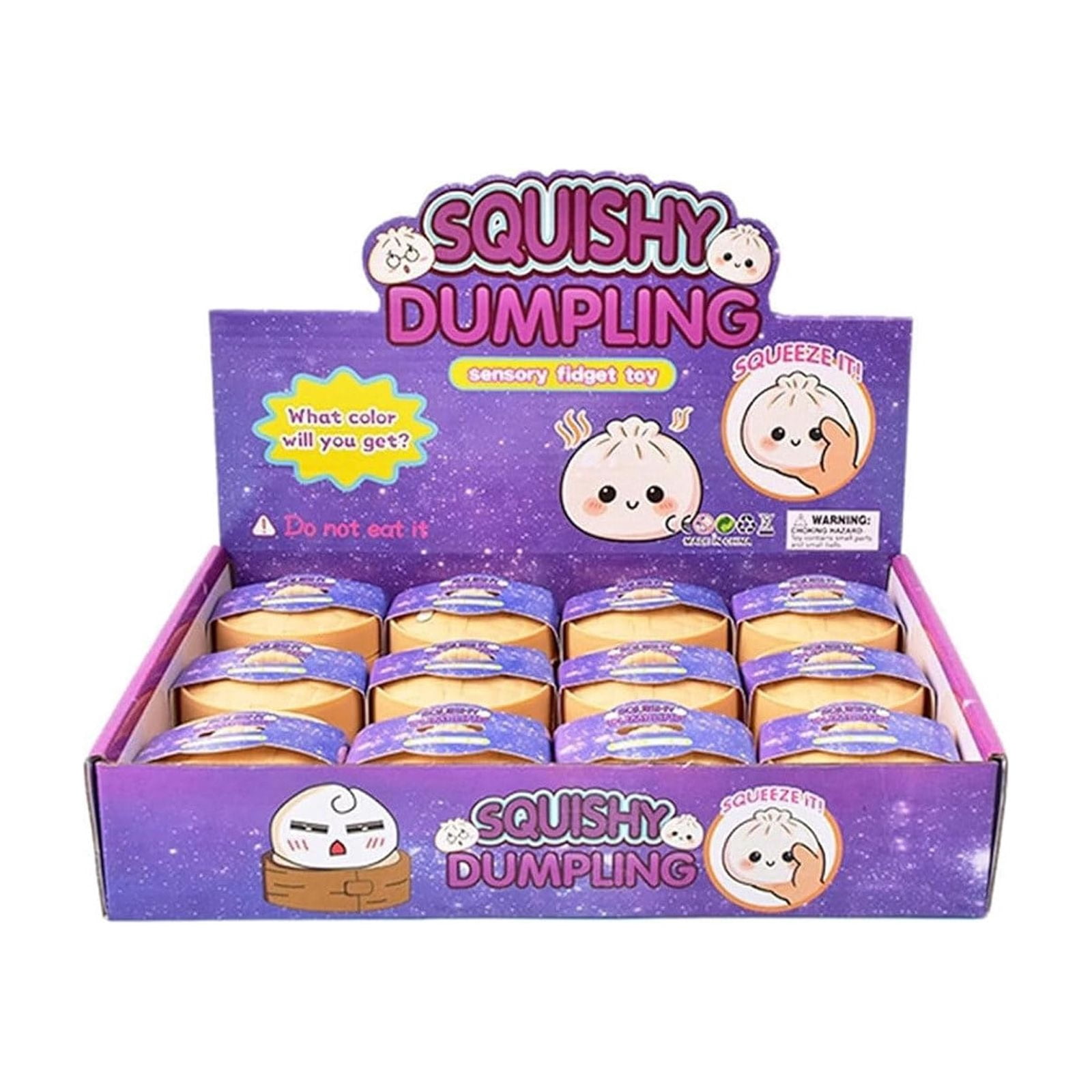 12PCS Dumpling Squishy Dumpling Squishy Bao Bun, Colorful Dumplings Soft Dumplings Squeeze, Easter Gift Party Favor for Easter Basket Stuffers