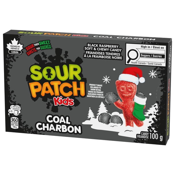 Sour Patch Kids, Coal, Black Raspberry Flavoured Candy, Stocking