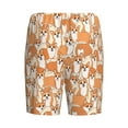 thumbnail image 5 of Naloa Corgi Animal Men's Short Pajama Pants, Lounge Comfort Shorts with Elasticized Waistband and Side Pockets - 4X-Large, 5 of 9